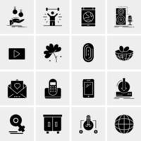 16 Universal Business Icons Vector Creative Icon Illustration to use in web and Mobile Related project