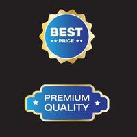 Collection of premium quality badges and labels template vector