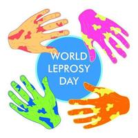 World leprosy day vector art