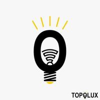 Simple and unique light lamp bulb like letter or word O font image graphic icon logo design abstract concept vector stock. Can be used as symbol related to interior or lighting