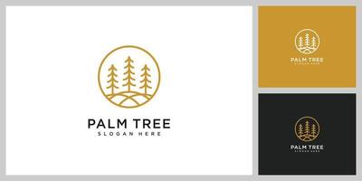 plantilla de diseño de vector de logotipo de árbol de pino