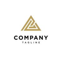 Pyramid triangle vector logo template