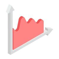 Creative design icon of chart vector