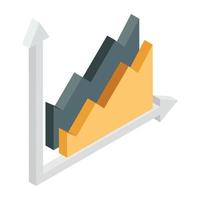Creative design icon of chart vector