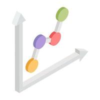 Creative design icon of chart vector