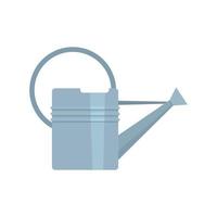 Metal watering can icon, flat style vector