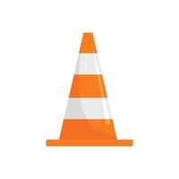 Road cone icon, flat style vector