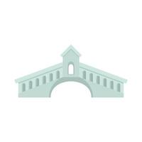 Architecture bridge icon, flat style vector