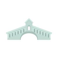 Architecture bridge icon, flat style vector