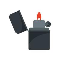 Cigarette lighter icon, flat style vector