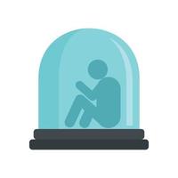 Old aging disease icon, flat style vector