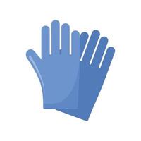 Rubber gloves icon, flat style vector