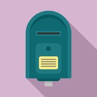 Full mailbox icon, flat style vector