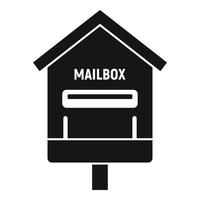 Service mailbox icon, simple style vector