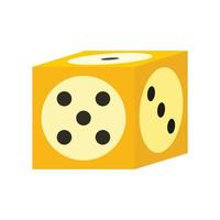 Vegas dice icon, flat style vector