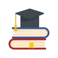 Stack of books icon, flat style vector