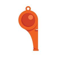 Sport whistle icon, flat style vector