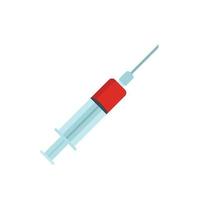 Blood syringe icon, flat style vector