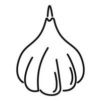 Condiment garlic icon, outline style vector
