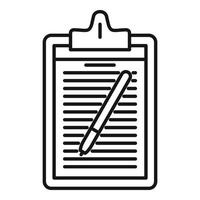 icono de edición de carpeta de blog, estilo de contorno vector