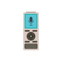 Digital dictaphone icon, flat style vector