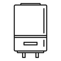 icono de tecnología de caldera, estilo de esquema vector