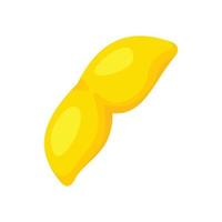 Ripe durian slice icon, flat style vector