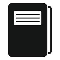 Patient folder icon, simple style vector