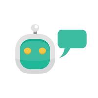 icono de chatbot inteligente, estilo plano vector