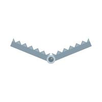 Hunt trap icon, flat style vector
