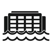 Building flood icon, simple style vector