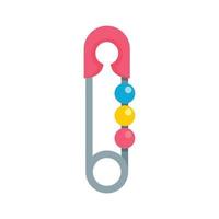 Baby pin icon, flat style vector