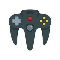 icono de joystick de videojuegos, estilo plano vector