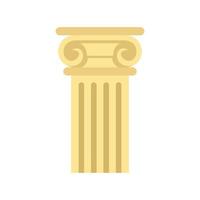 Ancient pillar icon, flat style vector