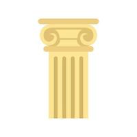 Ancient pillar icon, flat style vector