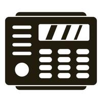 Radio home keypad icon, simple style vector