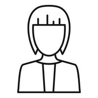 Mental hospital nurse icon, outline style vector