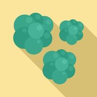 Bacteria molecule icon, flat style vector