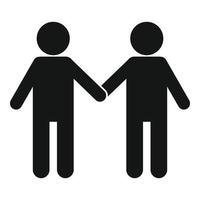 Volunteer couple icon, simple style vector