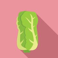 Chinese cabbage icon, flat style vector