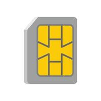 icono de tarjeta sim lte, estilo plano vector