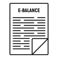 Internet money balance icon, outline style vector