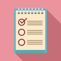 Checklist icon, flat style vector