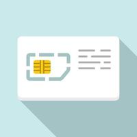 Mobile sim card icon, flat style vector