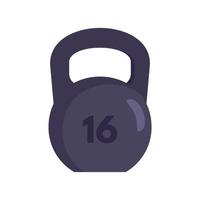 Kettlebell icon, flat style vector