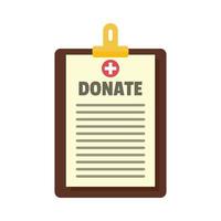 Donate checkboard icon, flat style vector