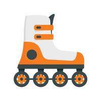 Race inline skates icon, flat style vector