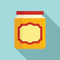 Condiment jar icon, flat style