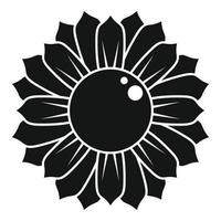 Sunflower icon, simple style vector