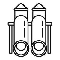 Tower kid pipe icon, outline style vector